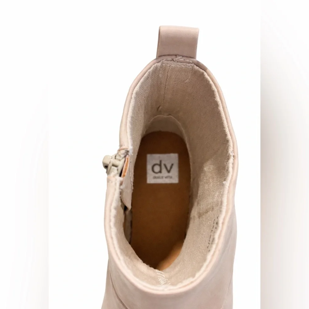 Dolce Vita DV Calany Beige Ankle Booties Size 9 Block Heel. - Picture 4 of 5